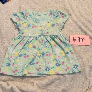 ❤️ NWOT Garanimals Aqua Infant Floral Dress, 6-9 Months